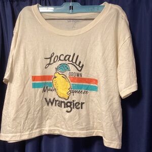 Cream crop top wrangler Lemon